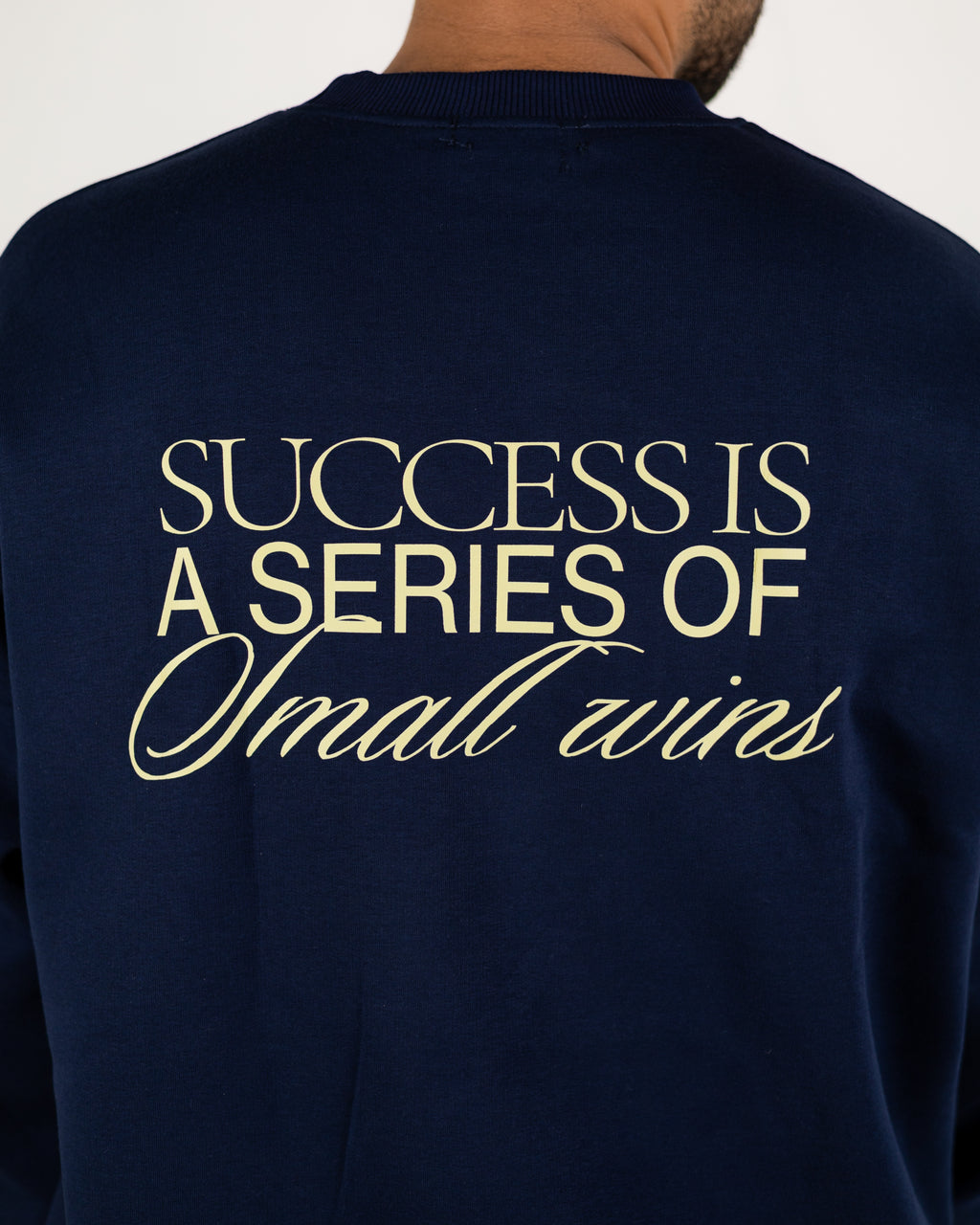 Oversized Obsidian Navy Layered Crewneck