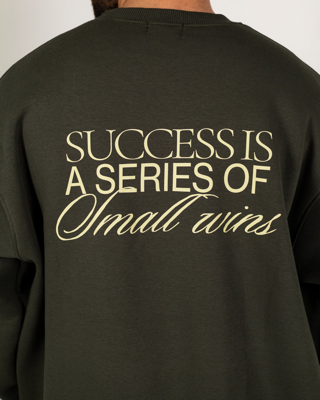 Oversized Dark Verde Layered Crewneck