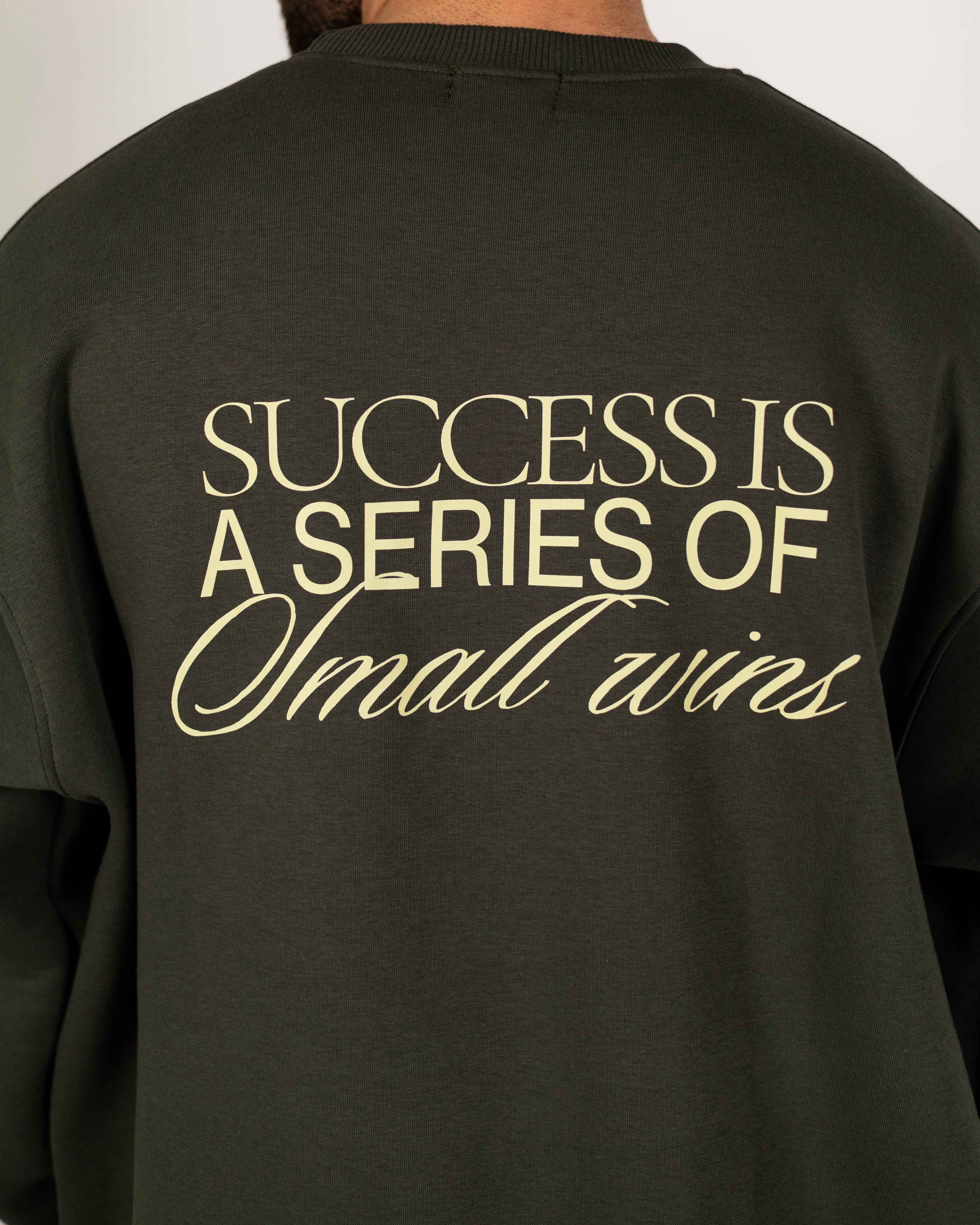 Oversized Dark Verde Layered Crewneck